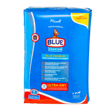 Tapete Higiênico Blue Original Premium Com 07 Unidades de 82x60cm - Imagem principal