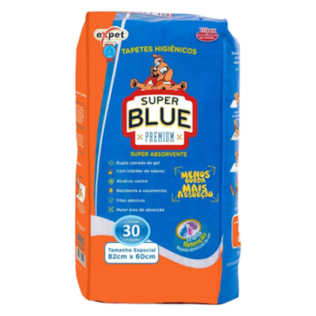 Tapete Higiênico Blue Super Premium Com 30 Unidades de 82x60cm - Imagem principal