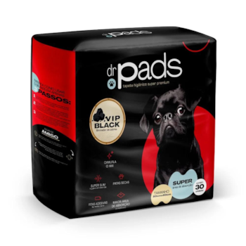 Tapete Higiênico Dr. Pads Black para Cães com 30 unidades de 80x60cm - Imagem principal