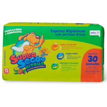 Tapete Higiênico Super Secão Citrus 30UN 80X60cm para Cães - Imagem principal