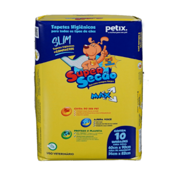 Tapete Higiênico Super Secão Max Slim 10UN 60X90cm para Cães - Imagem principal
