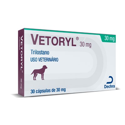 Tratamento para Hiperadrenocisticismo Vetoryl Trilostano 30mg para Cachorros com 30 comprimidos