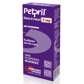Vasodilatador Petpril 5mg para Cães e Gatos 30 comprimidos - Imagem principal