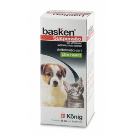 Vermífugo Basken Suspensão König para Cachorros e Gatos com 20ml
