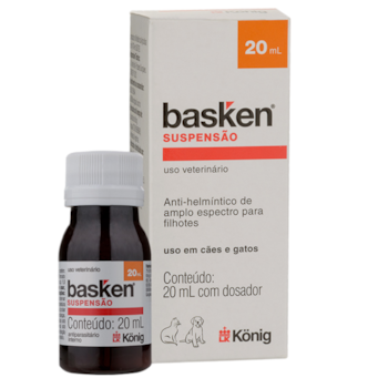 Vermífugo Basken Suspensão para Cães e Gatos 20ml - Imagem principal