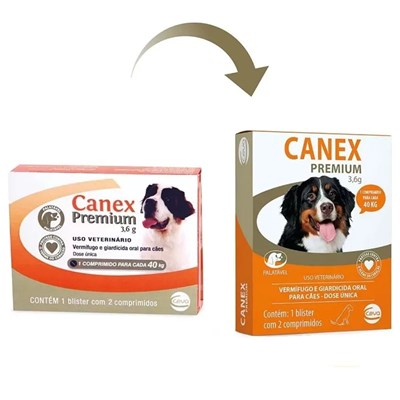 Vermífugo Canex Premium para Cachorros 3600mg