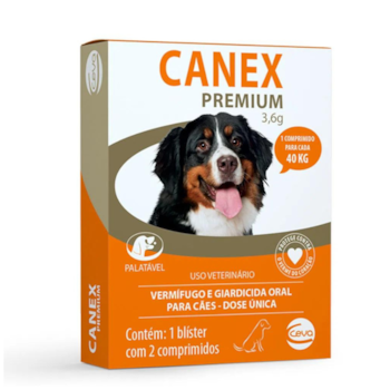 Vermífugo Canex Premium para Cães 3,6g com 2 Comprimidos - Imagem principal