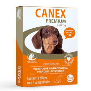 Vermífugo Canex Premium para Cães 450mg com 4 Comprimidos - Imagem principal