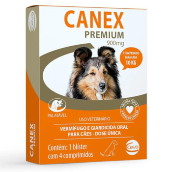 Vermífugo Canex Premium para Cães 900mg com 4 Comprimidos - Imagem principal