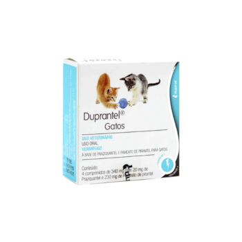 Vermifugo Duprantel Plus 340mg para Gatos Com 4 Comprimidos - Imagem principal