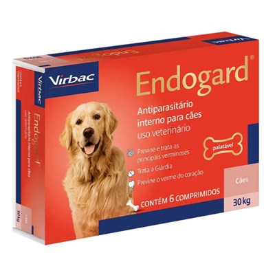 Vermífugo Endogard para Cães de 30kg 6 Un