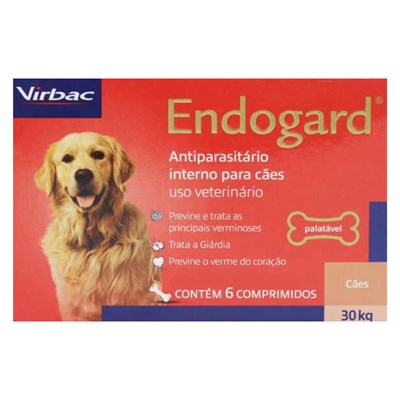 Vermífugo Endogard para Cães de 30kg 6 Un