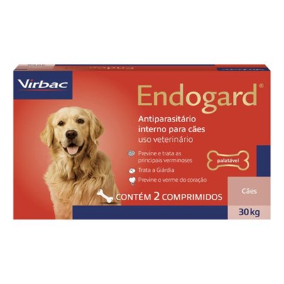 Vermífugo Endogard para Cães de 30kg com 2 Unidades