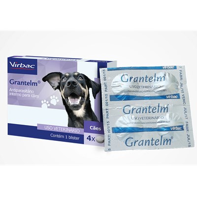Vermífugo Grantelm para Cães com 4 Comprimidos