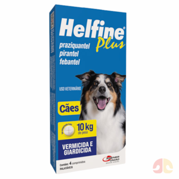 Vermifugo Helfine Plus para Cães com 4 Comprimidos - Imagem principal
