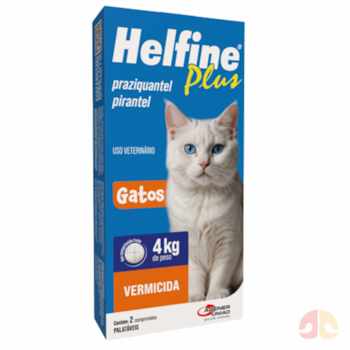 Vermifugo Helfine Plus para Gatos com 2 Comprimidos - Imagem principal