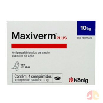 Vermífugo Maxiverm Plus König 660mg para Cães Com 4 Comprimidos - Imagem principal