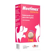 Vermifugo Mectimax 3mg para Cães 1 Blister com 4 Comprimidos