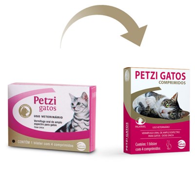 Vermífugo Petzi para Gatos com 4 Comprimidos