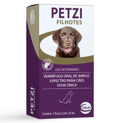 Produto Vermífugo Petzi Suspensão 20ml para Cachorros
