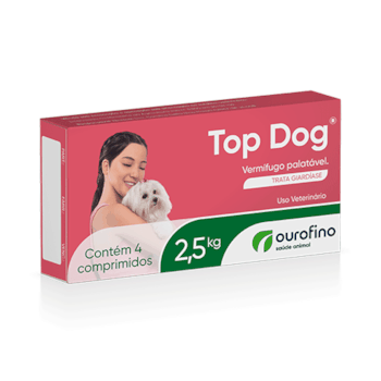 Vermífugo Top Dog Ourofino para Cães 2,5kg - Imagem principal