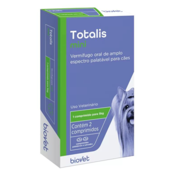 Vermífugo Totalis Mini para Cães até 10kg Com 2 Comprimidos - Imagem principal