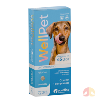 Wellpet Antipulgas e Carrapatos 100mg para Cães de 4,6 a 10 kg - Imagem principal