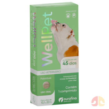 Wellpet Antipulgas e Carrapatos 200mg para Cães de 10,1 a 20 kg - Imagem principal