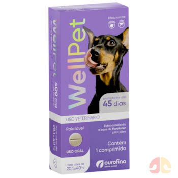 Wellpet Antipulgas e Carrapatos 400mg para Cães de 20,1 a 40 kg - Imagem principal