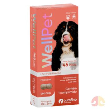 Wellpet Antipulgas e Carrapatos 560mg para Cães de 40,1 a 56 kg - Imagem principal