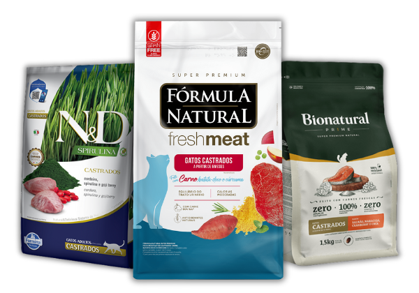 ração seca natural para gatos