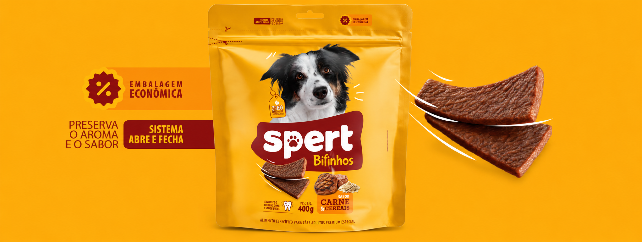 Benefícios do Petisco Bifinho Spert para cães adultos