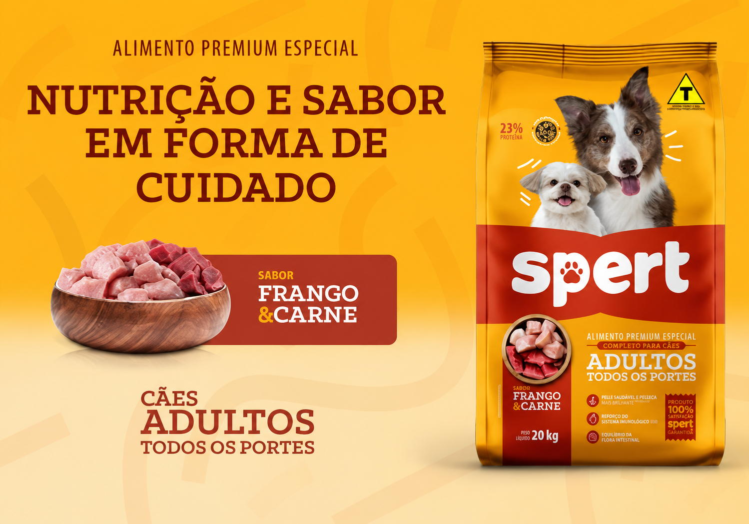 Exemplo de alimento Spert Premium Especial para cães adultos